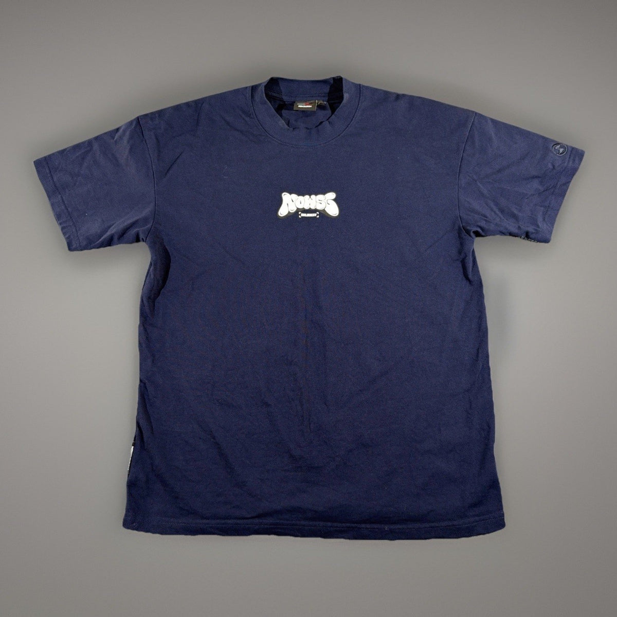 NEEDS OF WISDOM Puff Bubble Tee - Navy Size Small Urban Style Fashion Designer