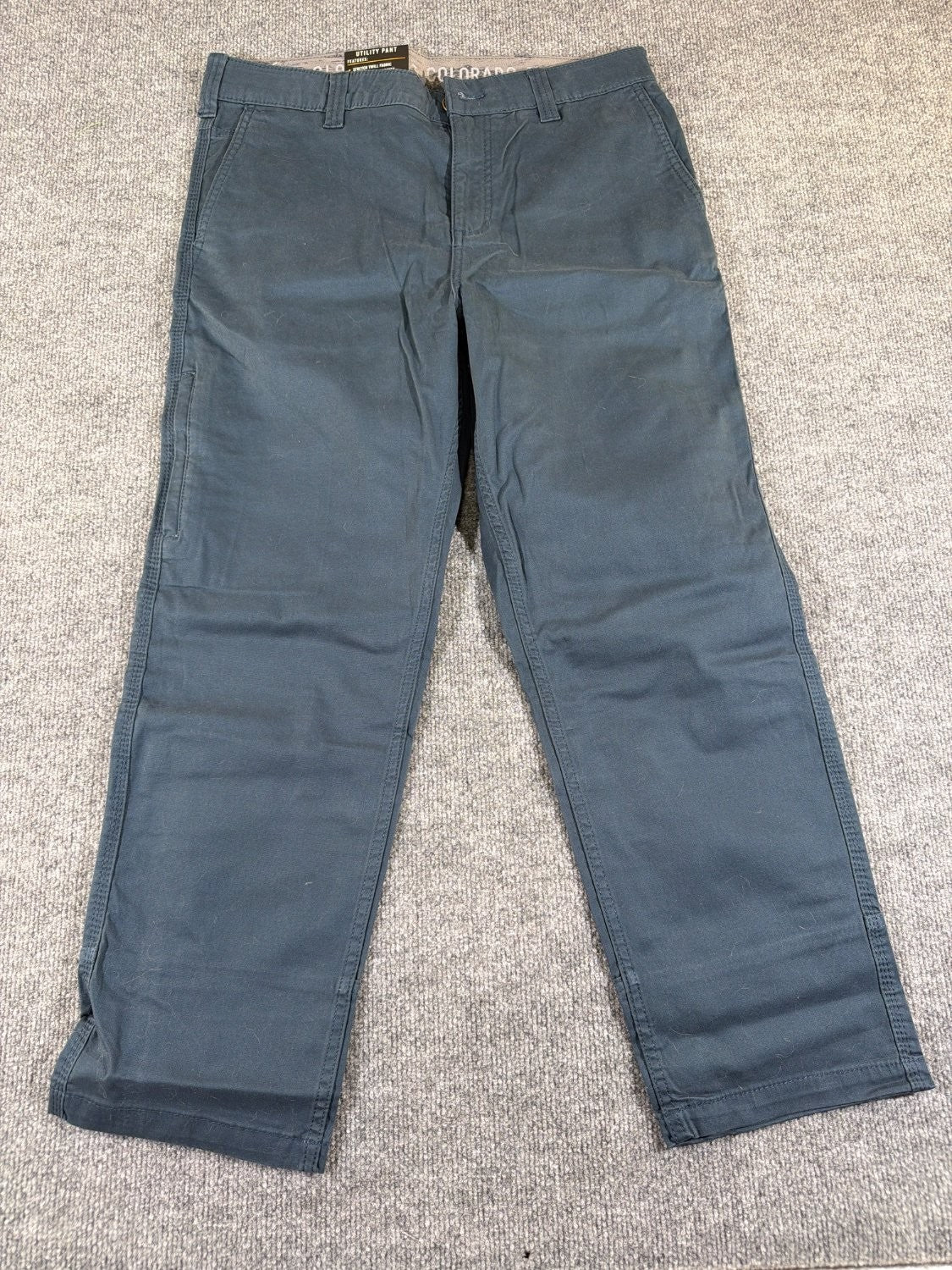 Colorado Clothing Men's Utility Pant 34x29 Relaxed Fit Stretch Twill Blue