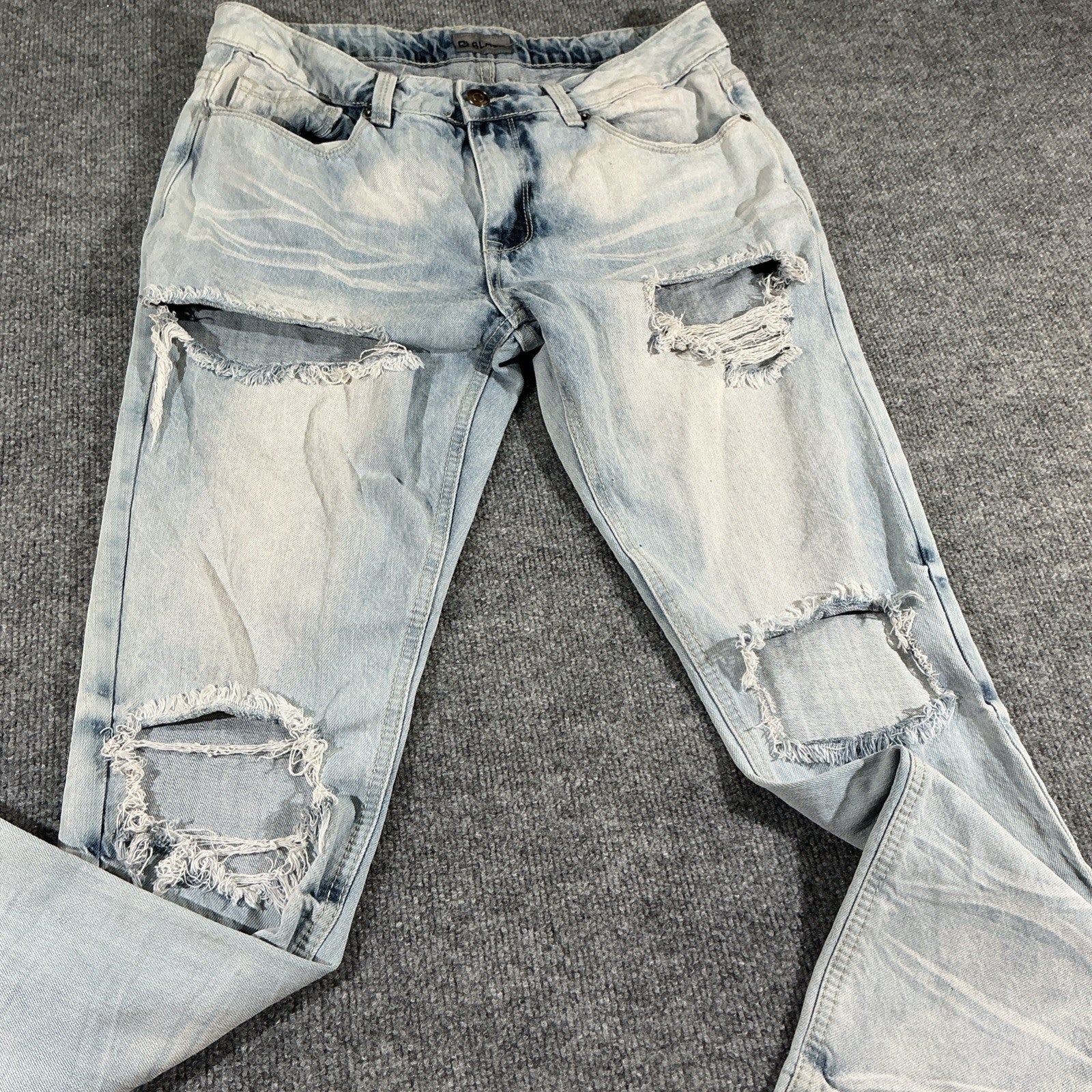 CJ Black Jeans Womens 34/32 Skinny Flex Blue Light Urban Fashion Designer Line