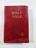 Vintage Gideon Holy Bible Red Hardcover Faux Leather Gideons International KJV