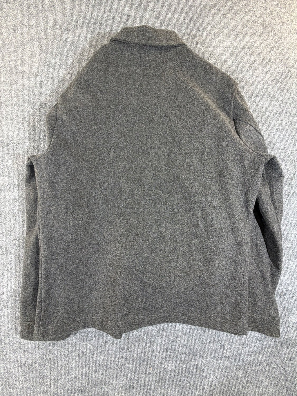 SHEIN Men's Wool Blend Shacket Jacket Charcoal Gray Snap Front Heavyweight Size