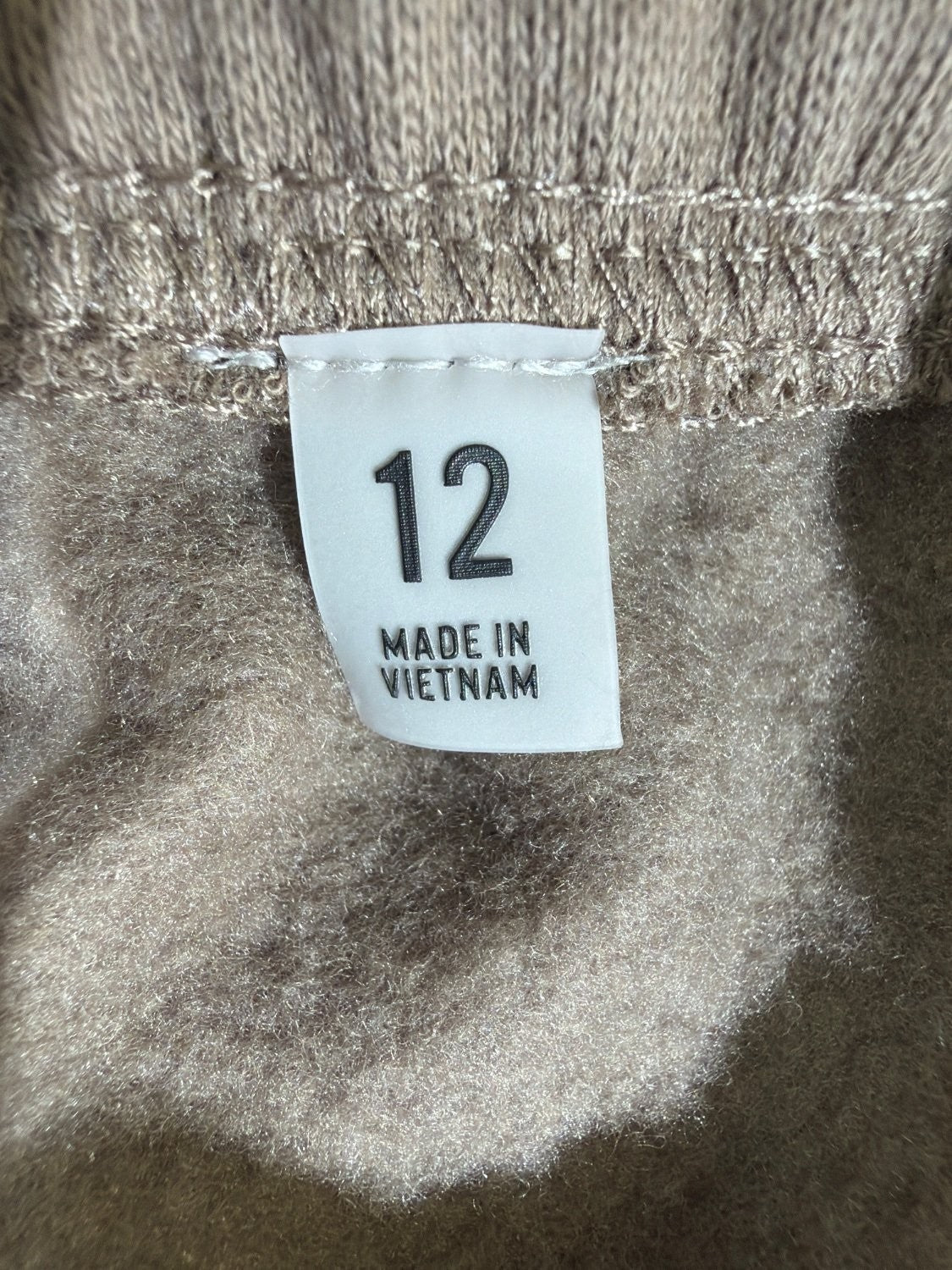 Vintage Fear of God Essentials 1977 Kids Sweatpants Size 12 Taupe Fleece Cotton