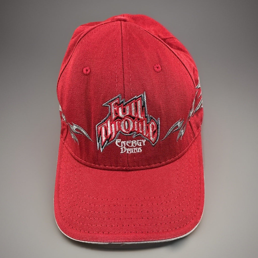Full Throttle Energy Drink Cap/ Hat- NEW- Flame Design & Logo, Adjustable