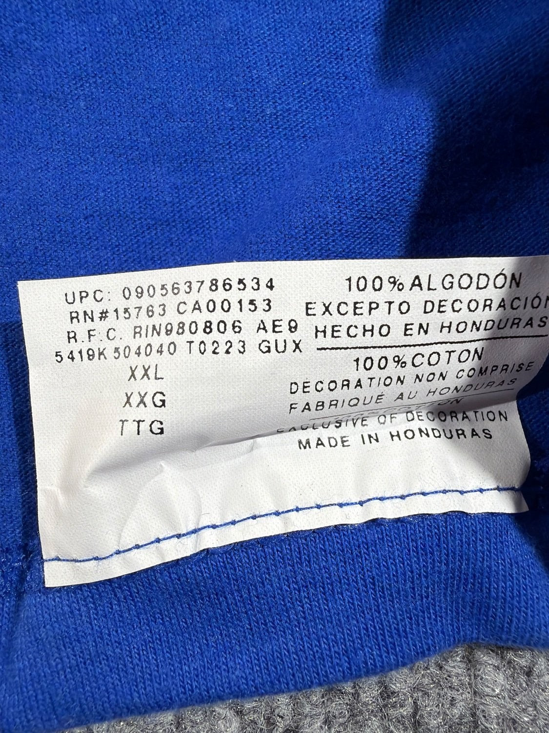 Champion Authentic Athleticwear Men's T-Shirt Blue Short Sleeve Cotton 2XL XXL