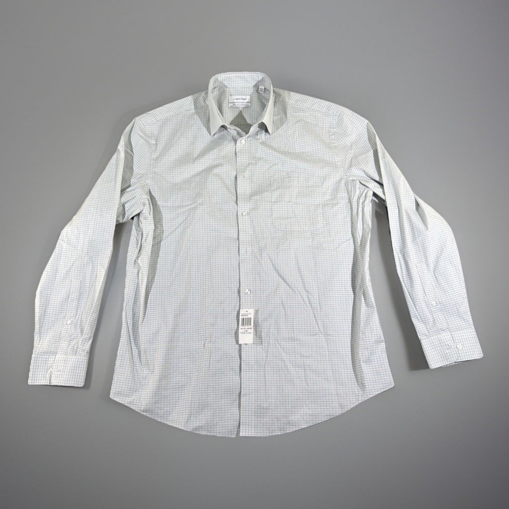 Calvin Klein Mens Wrinkle Free Fresh L/G Button-Up Shirt Urban Fashion Design