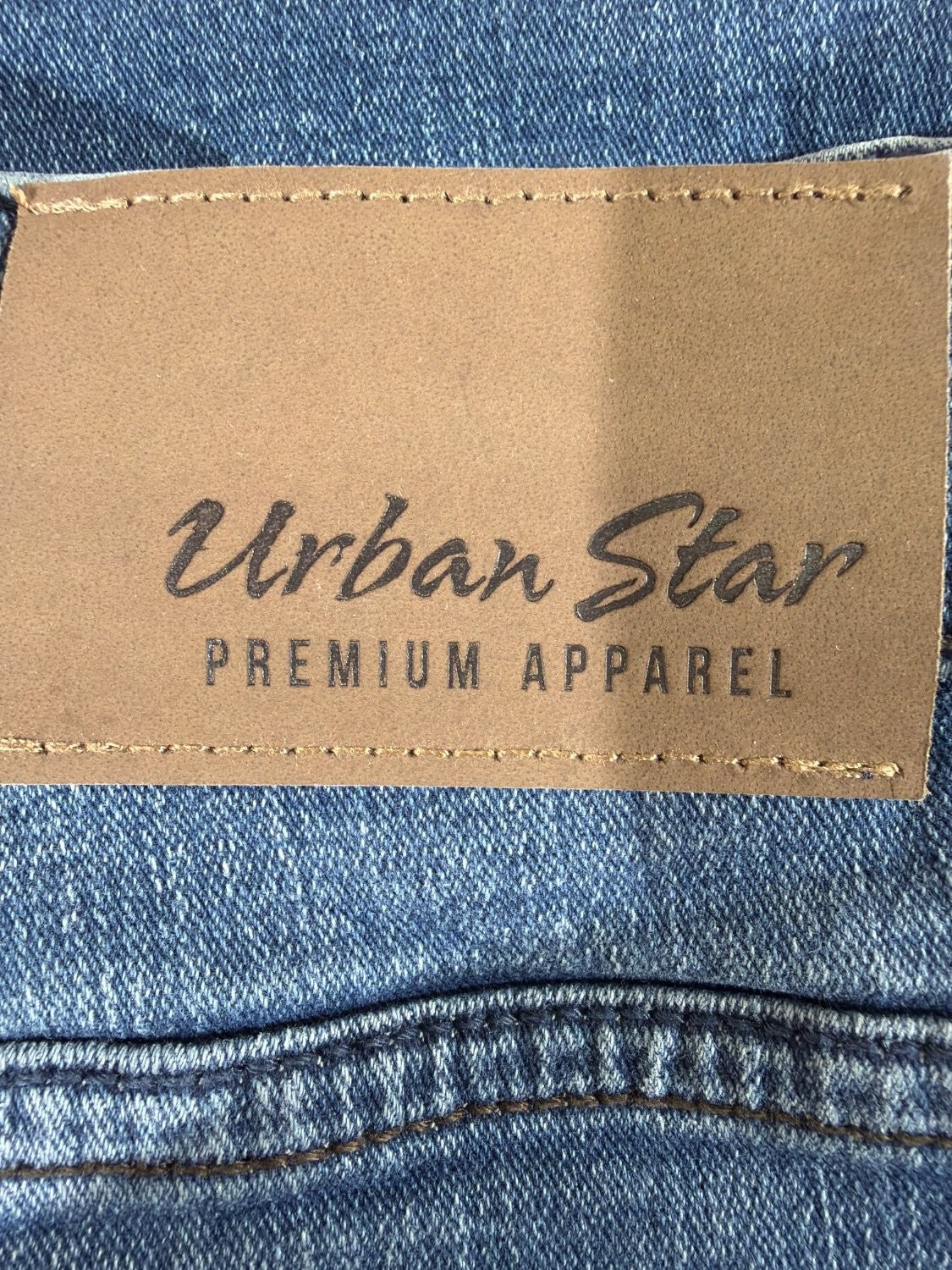 Urban Star Premium Apparel Men's Relaxed Fit Straight Leg Stretch Jeans 34 x 30