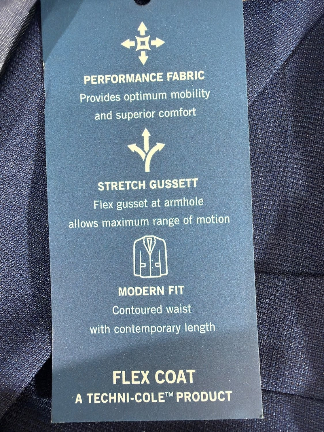 Kenneth Cole Reaction The Flex Coat Men 38 Regular Modern Fit Blue Blazer Jacket