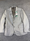 Kenneth Cole New York Knit Blazer Men XL Gray Stretch Washable Sport Coat