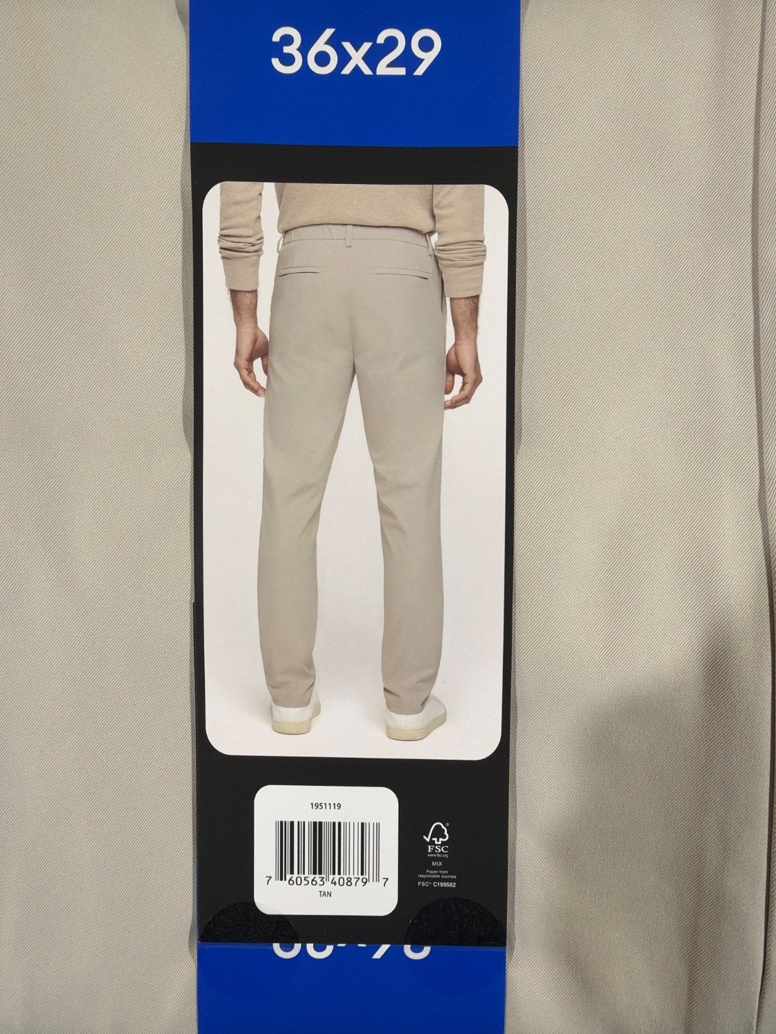 Banana Republic Commuter Flex Pant Men 36x29 Athletic Fit Tan Chino Twill New