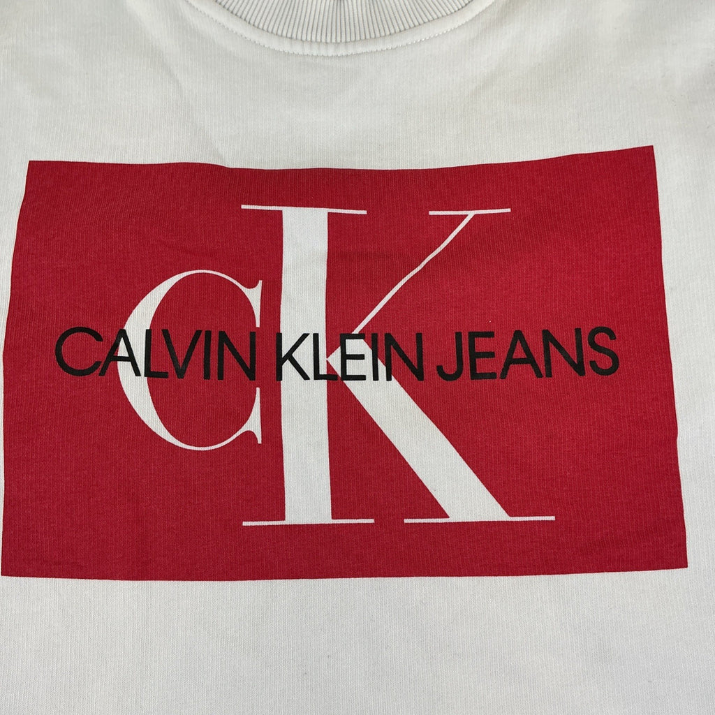 Calvin Klein Logo Sweatshirt White Size Small L/G Men’s Fashion