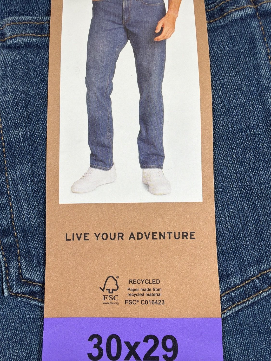 Eddie Bauer Men's Straight Leg Jeans Blue Two-Way Stretch Denim 30x29 NWT EU 30