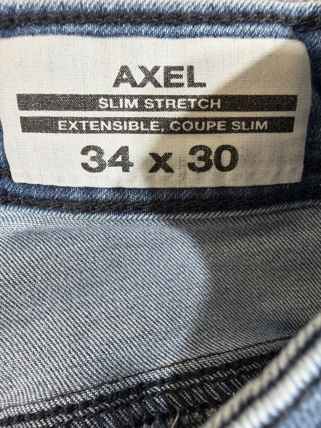 Buffalo David Bitton Axel Slim Stretch Men's Jeans Blue Faded Wash 34 x 30 EU 34
