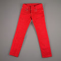 Dsquared2 Jeans Women Red Distressed Punk Muse Flower Metallic Rings Details 44