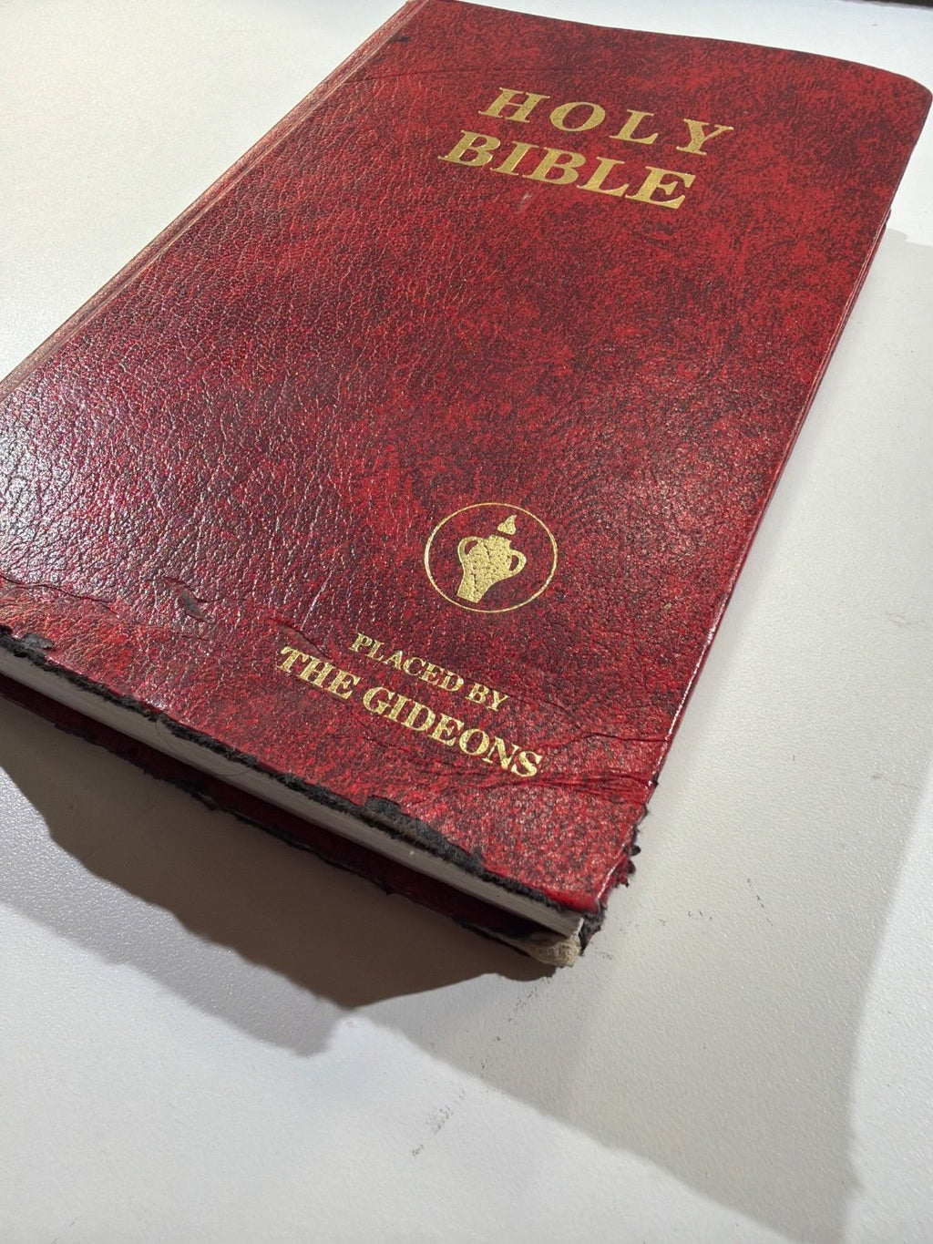 Vintage Gideon Holy Bible Red Hardcover Faux Leather Gideons International KJV