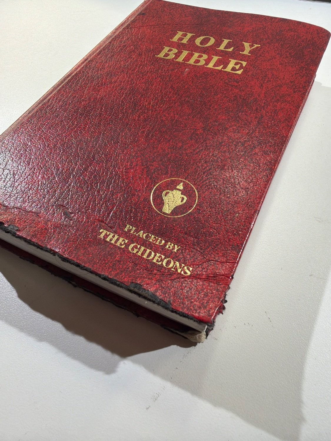 Vintage Gideon Holy Bible Red Hardcover Faux Leather Gideons International KJV