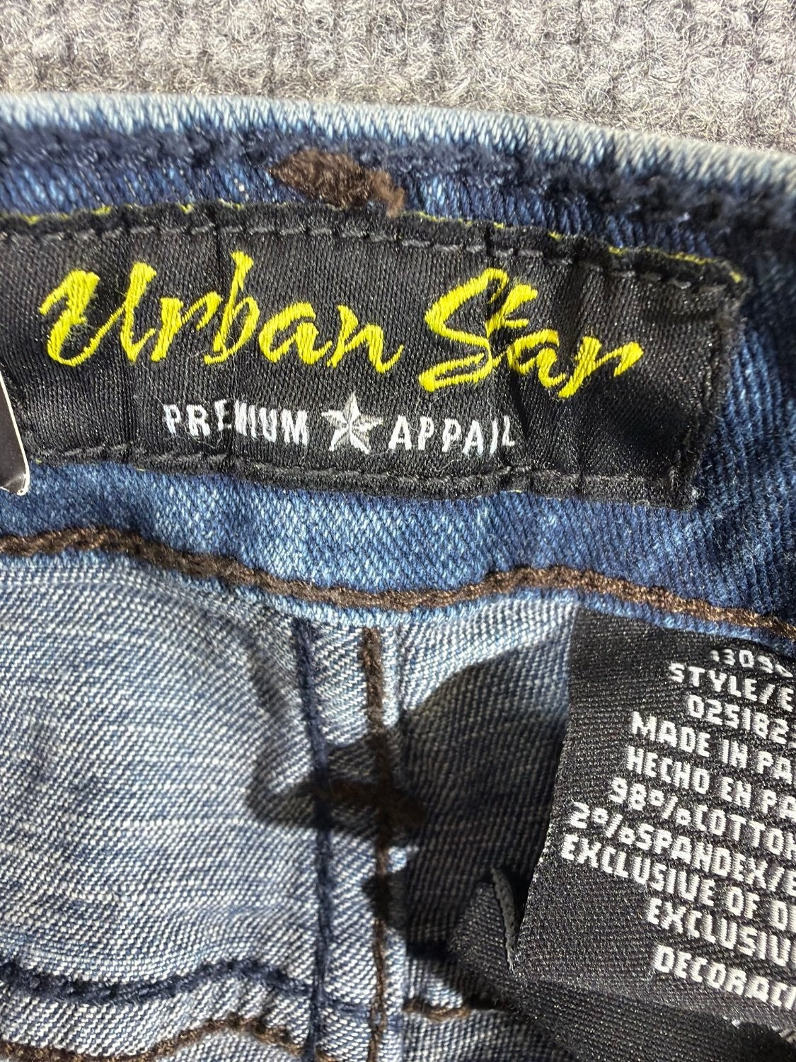 Urban Star Premium Apparel Men's Relaxed Fit Straight Leg Stretch Jeans 34 x 30