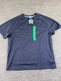 Champion Duo Dry Men's XL Performance T-Shirt Navy Blue Heathered Raglan NWT New
