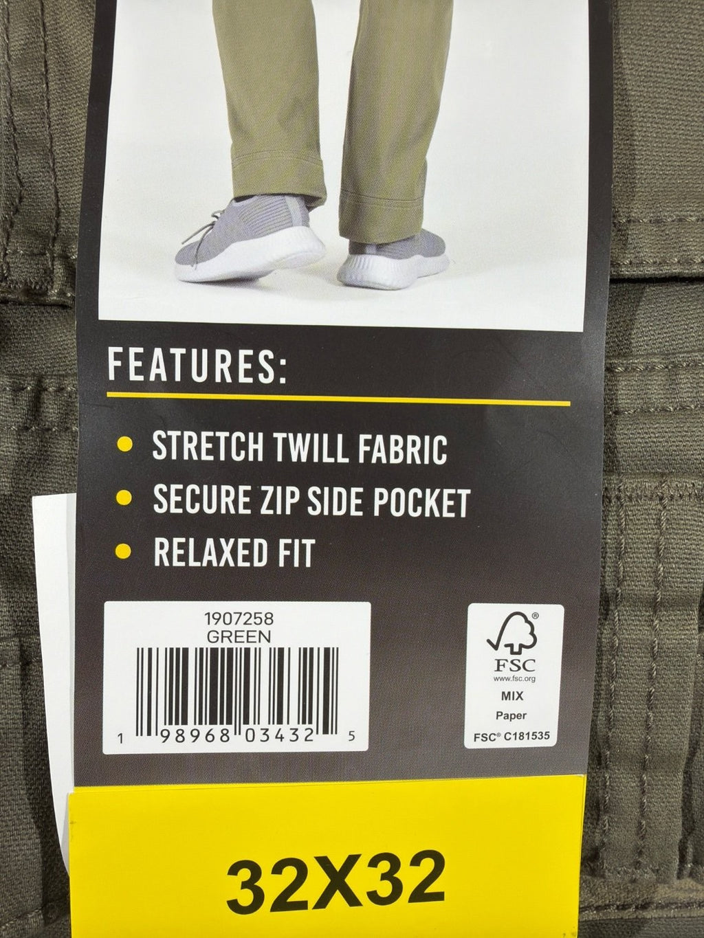 Colorado Clothing Men's Utility Pants 32x32 Relaxed Fit Stretch Twill Olive