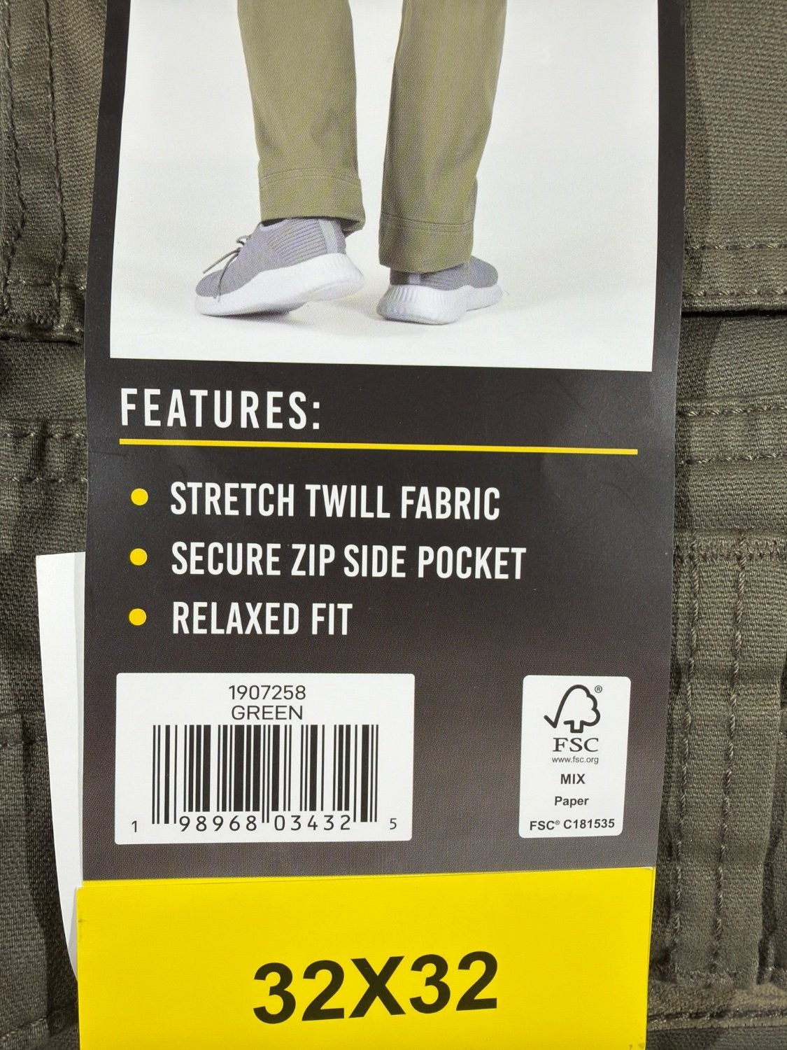 Colorado Clothing Men's Utility Pants 32x32 Relaxed Fit Stretch Twill Olive