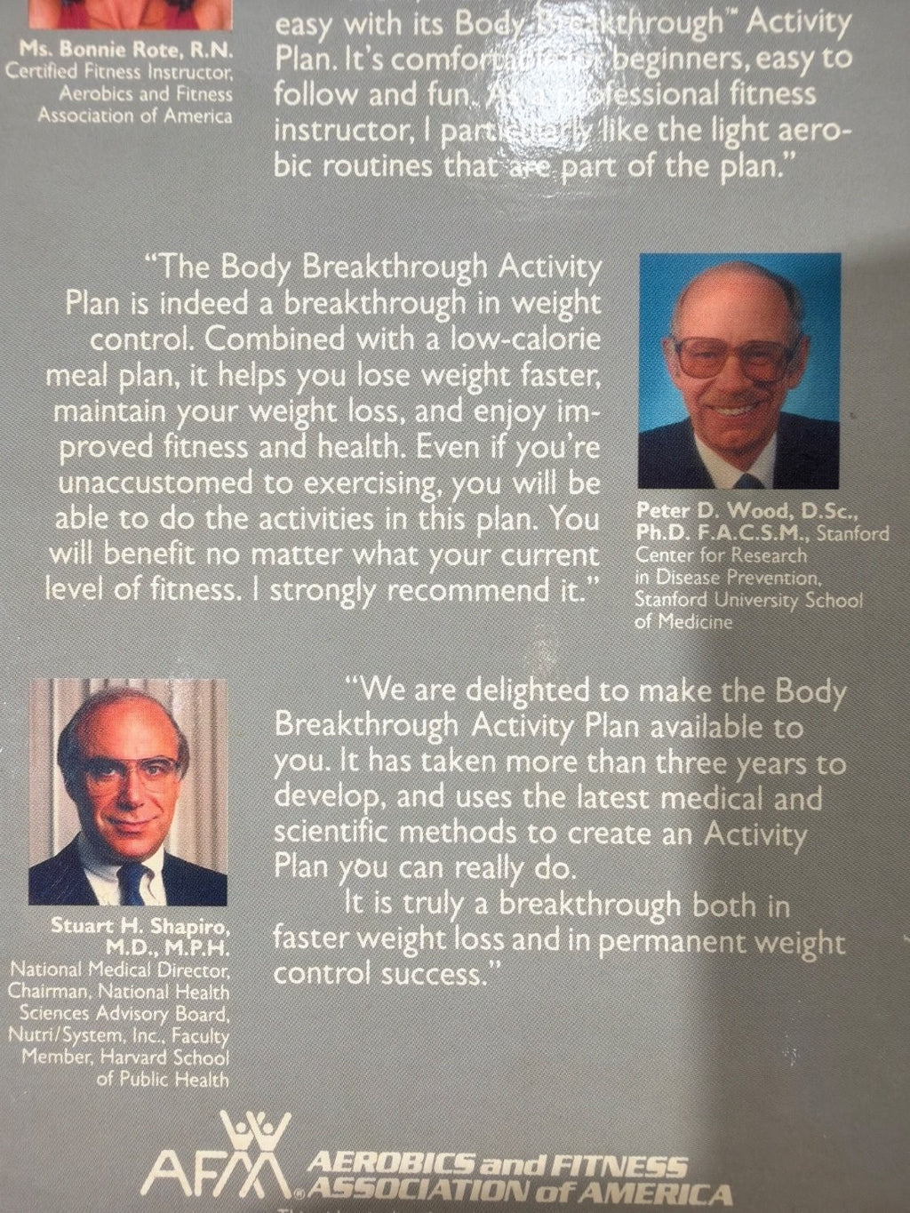 Vintage Nutri/System Body Breakthrough Activity Plan Level 3 VHS Tape & Booklet