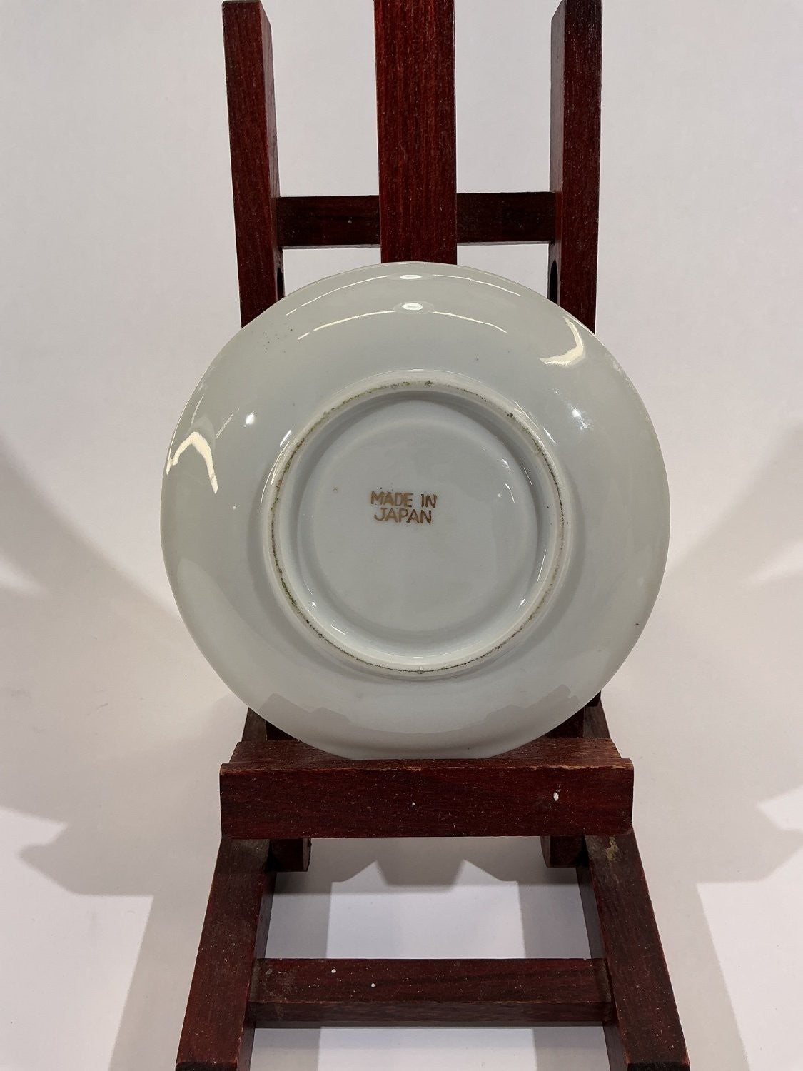 Saucer Small Multicolor Porcelain Iridescent Lustreware Finish Courting Couple