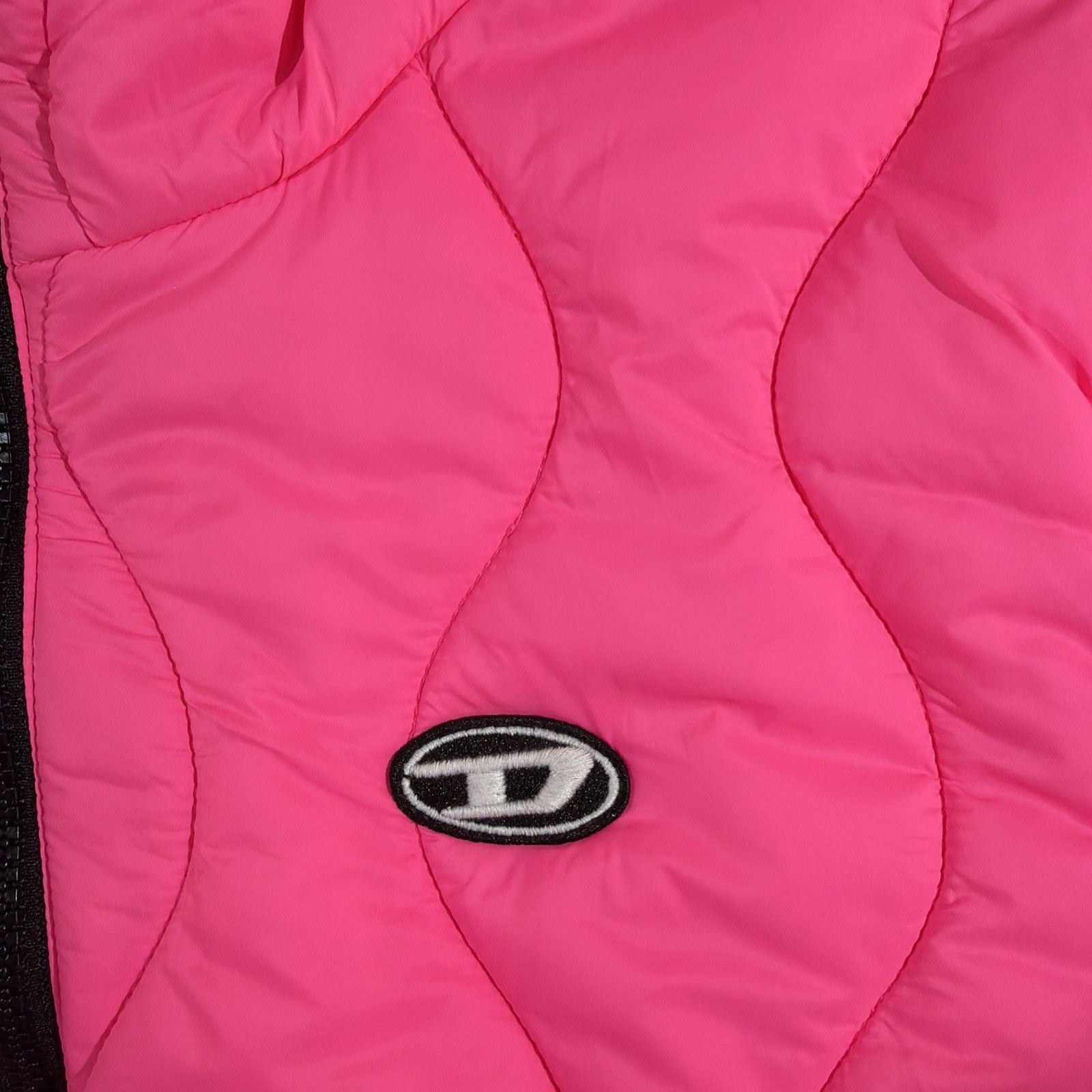 Diesel Jacket Womens Size Extra Small Pink Quilted Puffer Outdoor Packable Coat