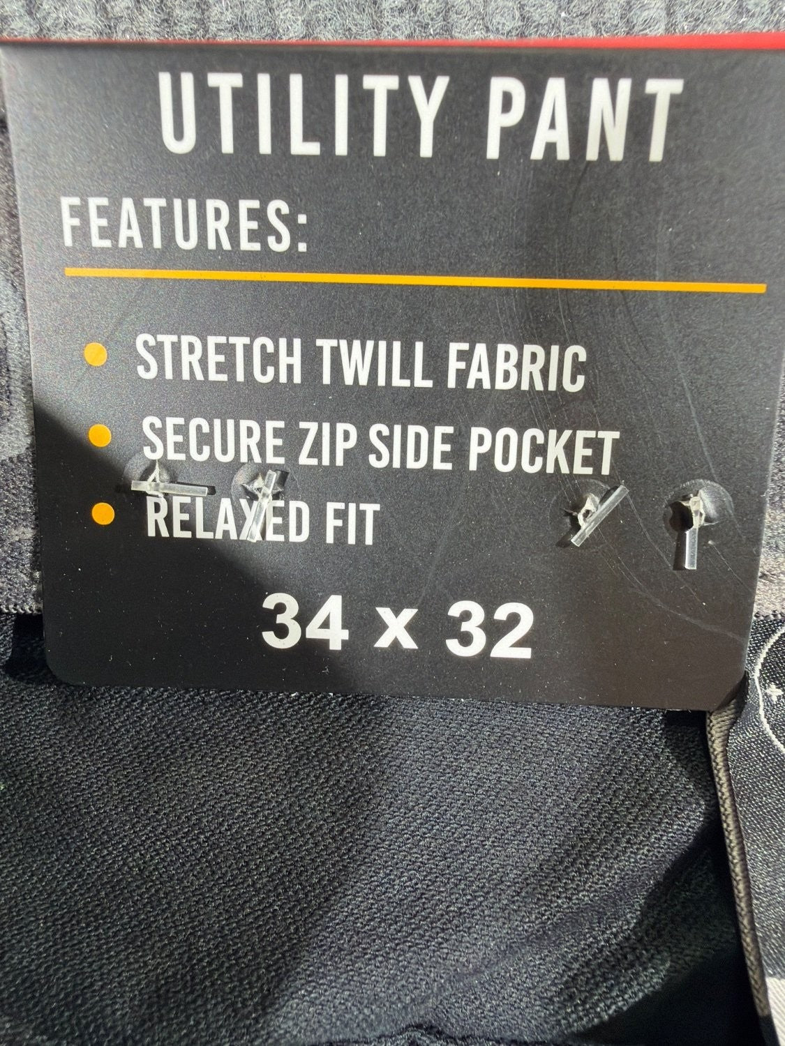 Colorado Clothing Men's Utility Pant 34 x 32 Black Stretch Twill Relaxed New