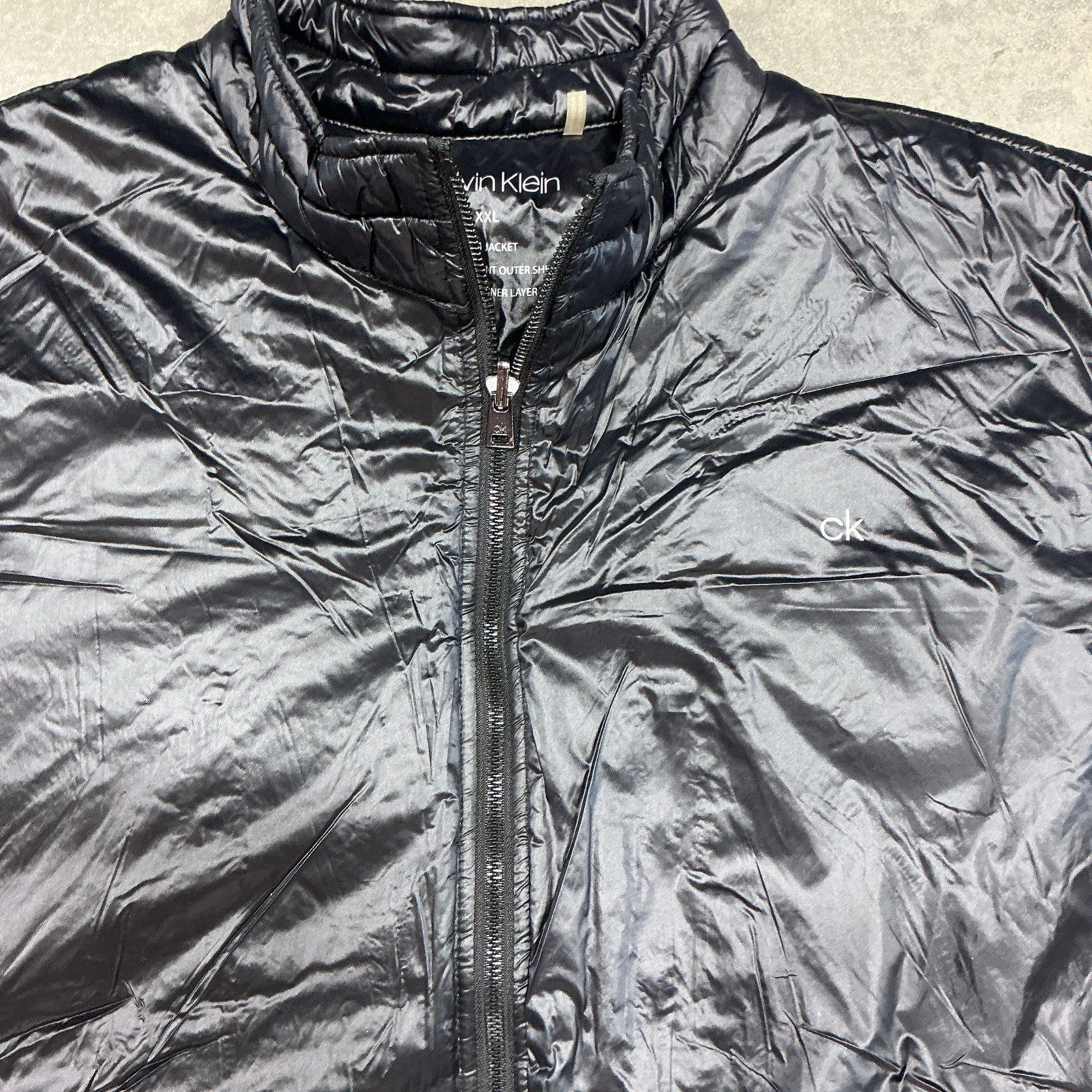 Vintage Delf USA Y2K Black Quilted Bomber Jacket Men’s Size 2xl Full Zip