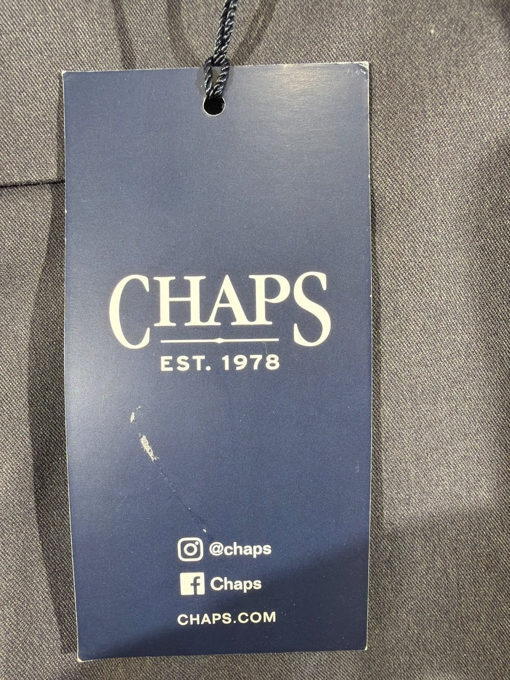 Chaps Men's Suit Jacket 40 Regular Classic Fit Charcoal Gray Two Button NWT New