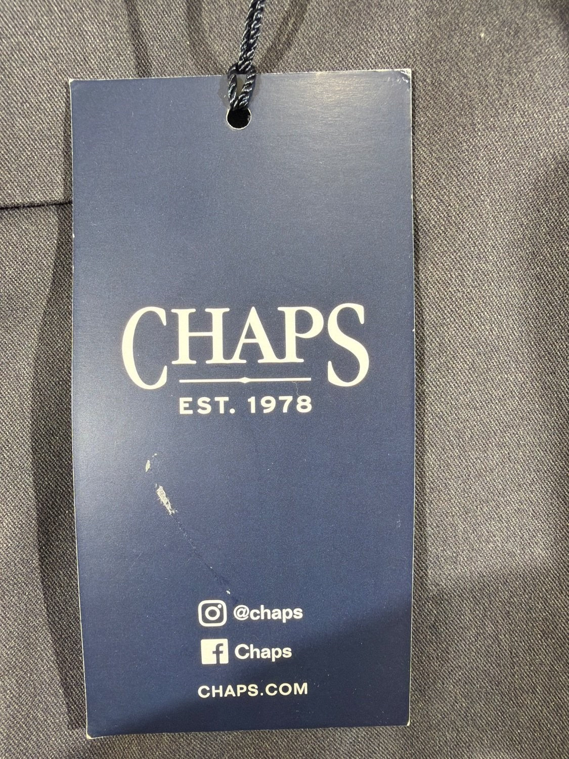 Chaps Men's Suit Jacket 40 Regular Classic Fit Charcoal Gray Two Button NWT New