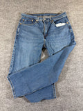 Levi's 505 Regular Fit Straight Leg Jeans Men's 34x30 Medium Wash Blue Denim