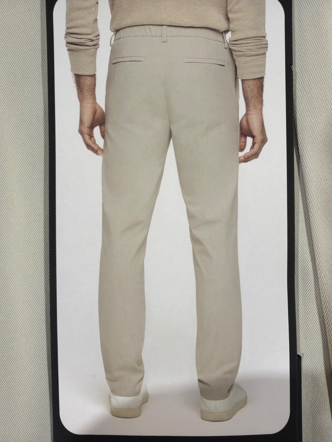 Banana Republic Commuter Flex Pant Men 36x34 Athletic Fit Tan Chino Twill