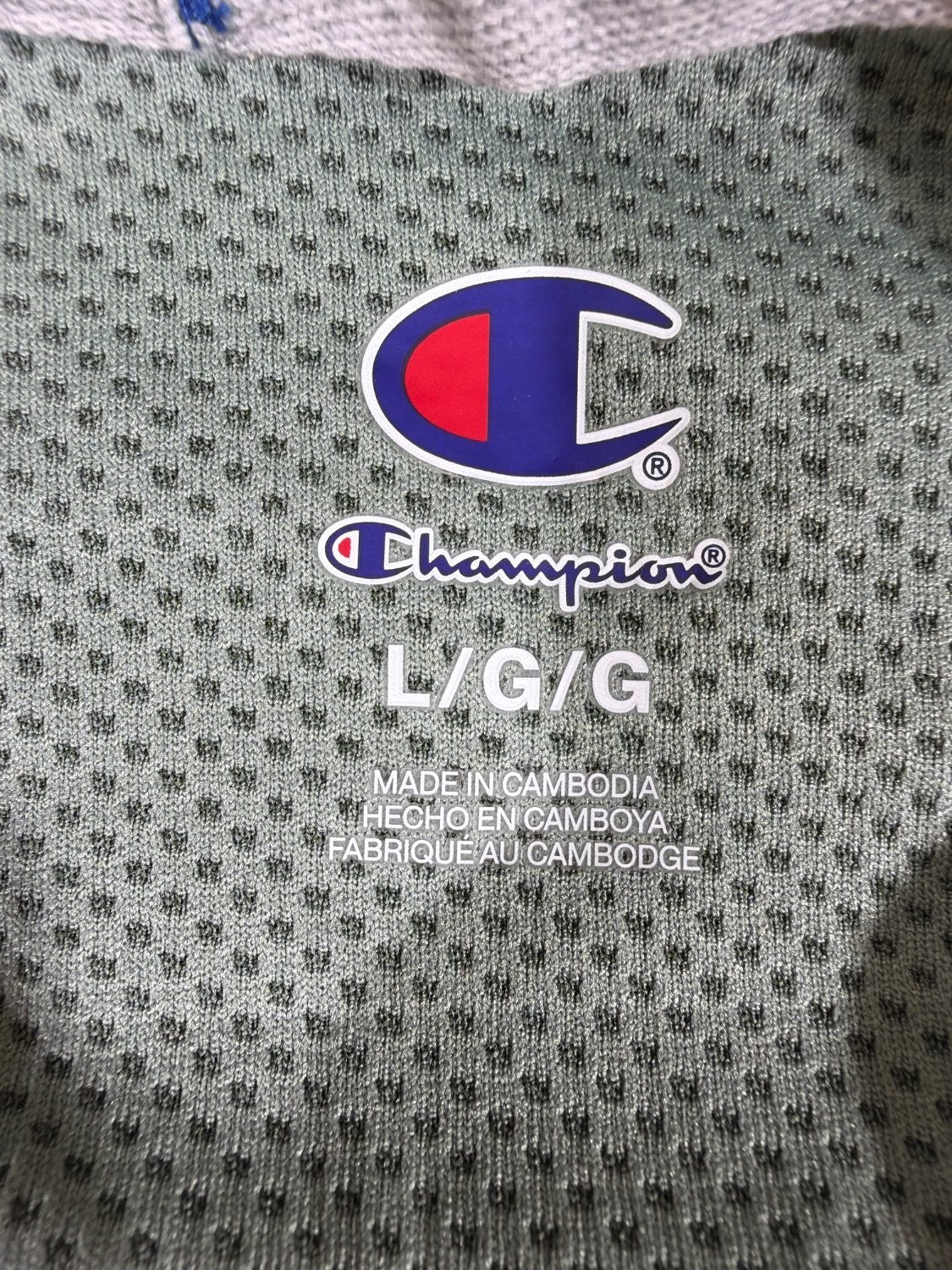 Champion Double Dry Men's T-Shirt Large L Gray Heather Moisture Wicking Athletic