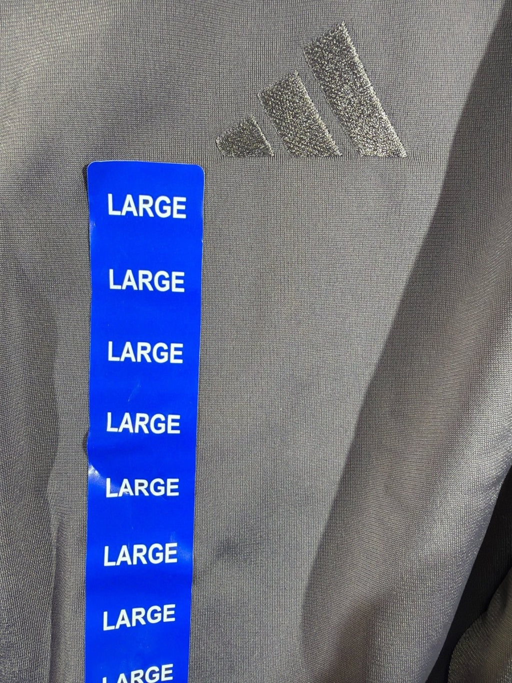 adidas Performance Track Jacket Men's Large Gray Full Zip Athletic NWT