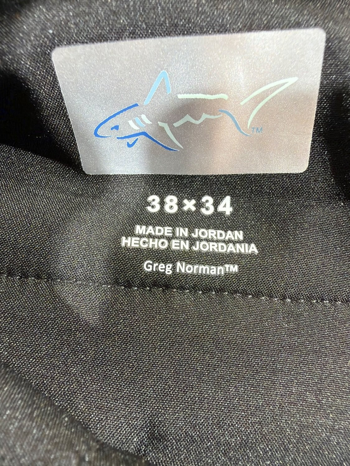 Greg Norman Men's Golf Pants 38x34 Black Stretch Performance Chino RN128492