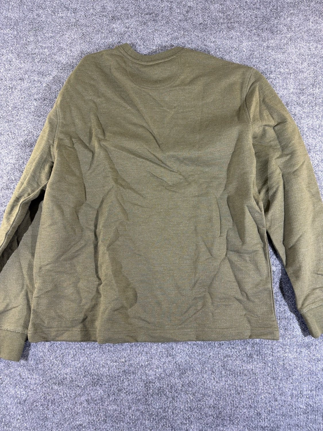 Orvis Men's Crewneck Sweatshirt S Olive Green Heathered French Terry Pullover S