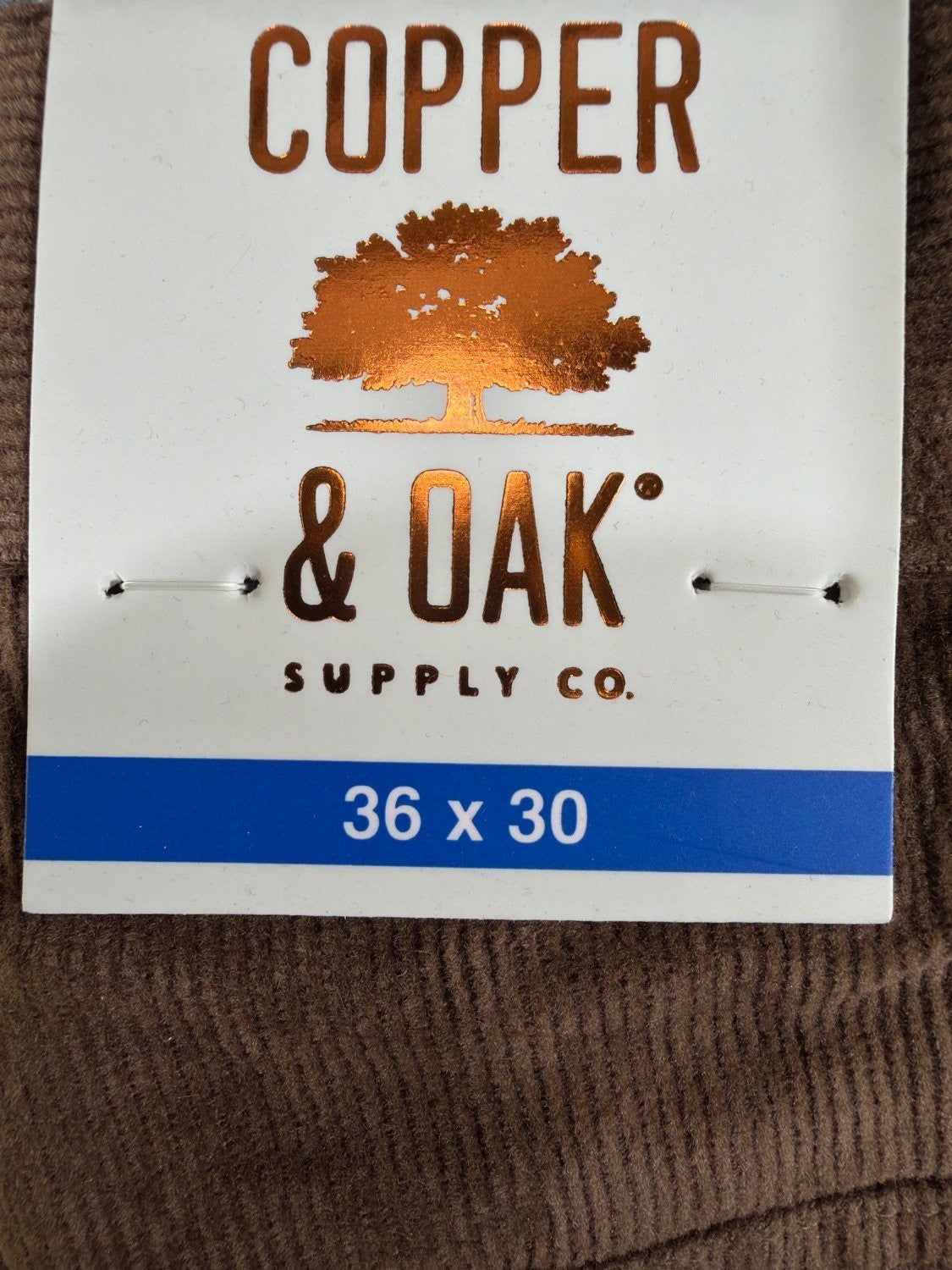 Copper & Oak Supply Co Men's Stretch Corduroy 5-Pocket Pants Brown 36x30 1897556
