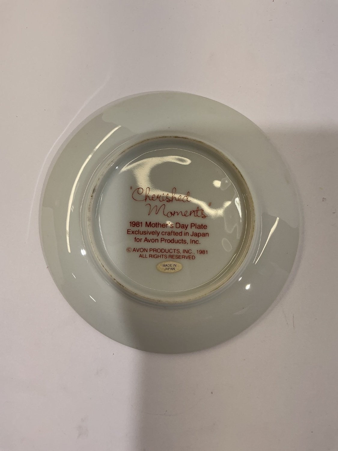 Avon Cherished Moments 1981 Mother's Day Collector Plate Small Multicolor
