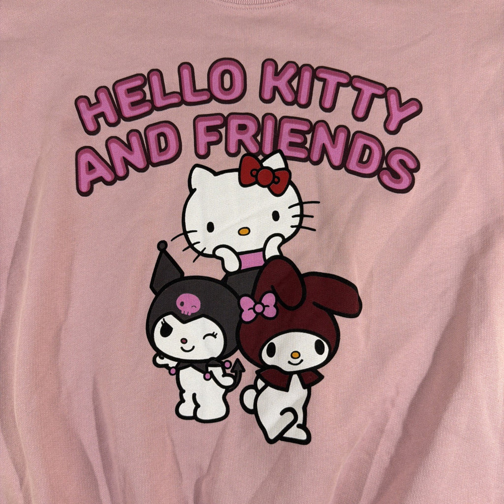 ZARA Hello Kitty and Friends Pink Graphic Pullover Sweatshirt Girls Size 8-9