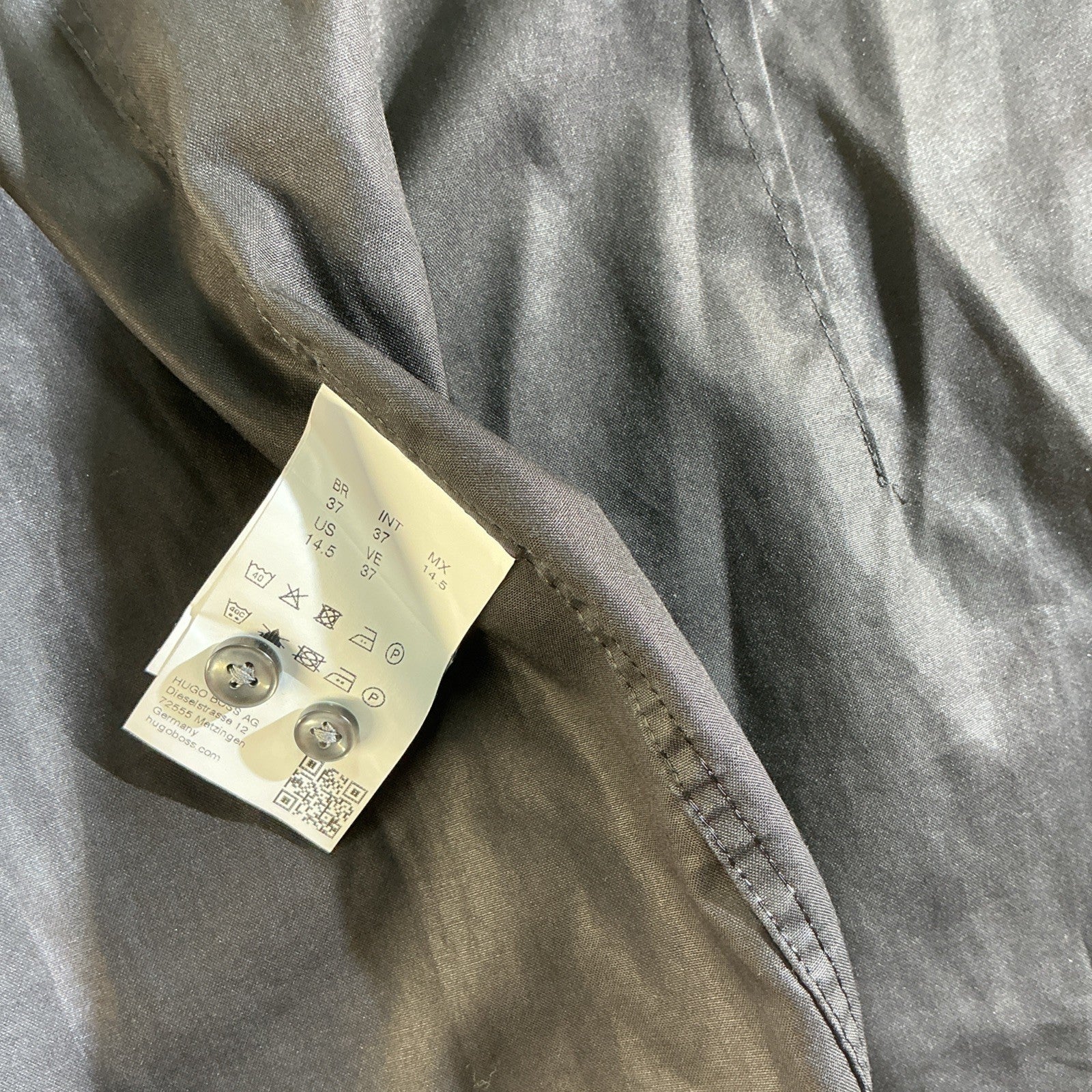 HUGO BOSS Men Philp Casual Formal Long Sleeve Shirt Size M (39 - 15 1/2)
