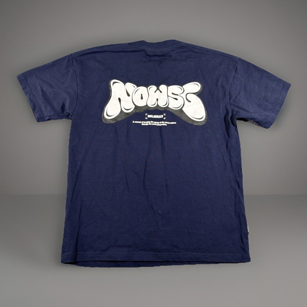 NEEDS OF WISDOM Puff Bubble Tee - Navy Size Small Urban Style Fashion Designer