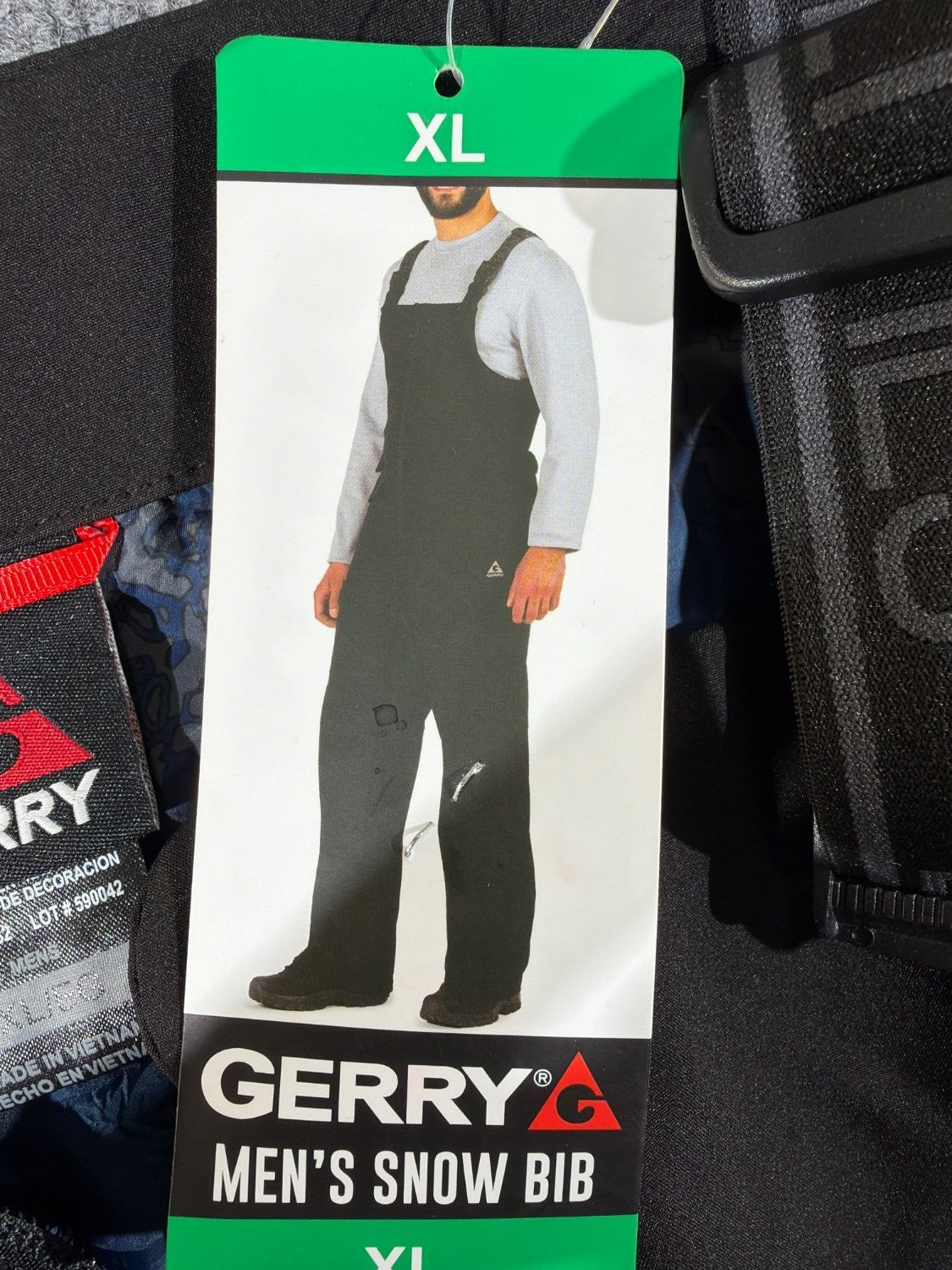 Gerry Men's Snow Bib 590042 Insulated Ski Pants Waterproof Winter Black XL NWT
