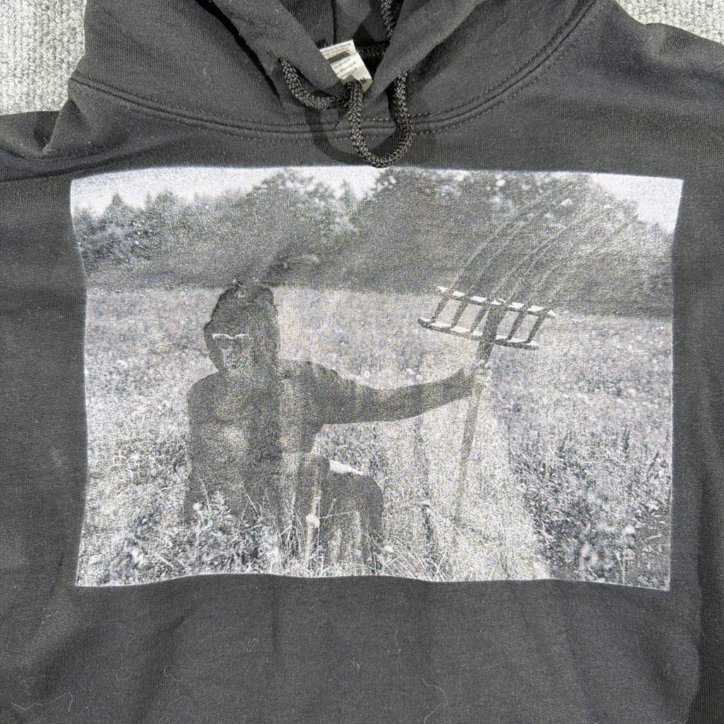Gildan Black  Hoodie - Size Medium Urban Fashion Street Design Long Sleeve