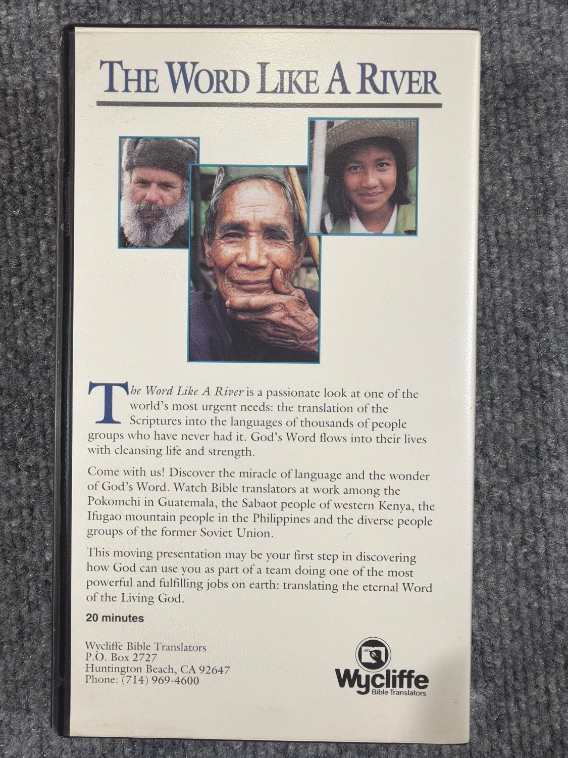 Vintage Wycliffe Bible Translators The Word Like a River VHS Documentary