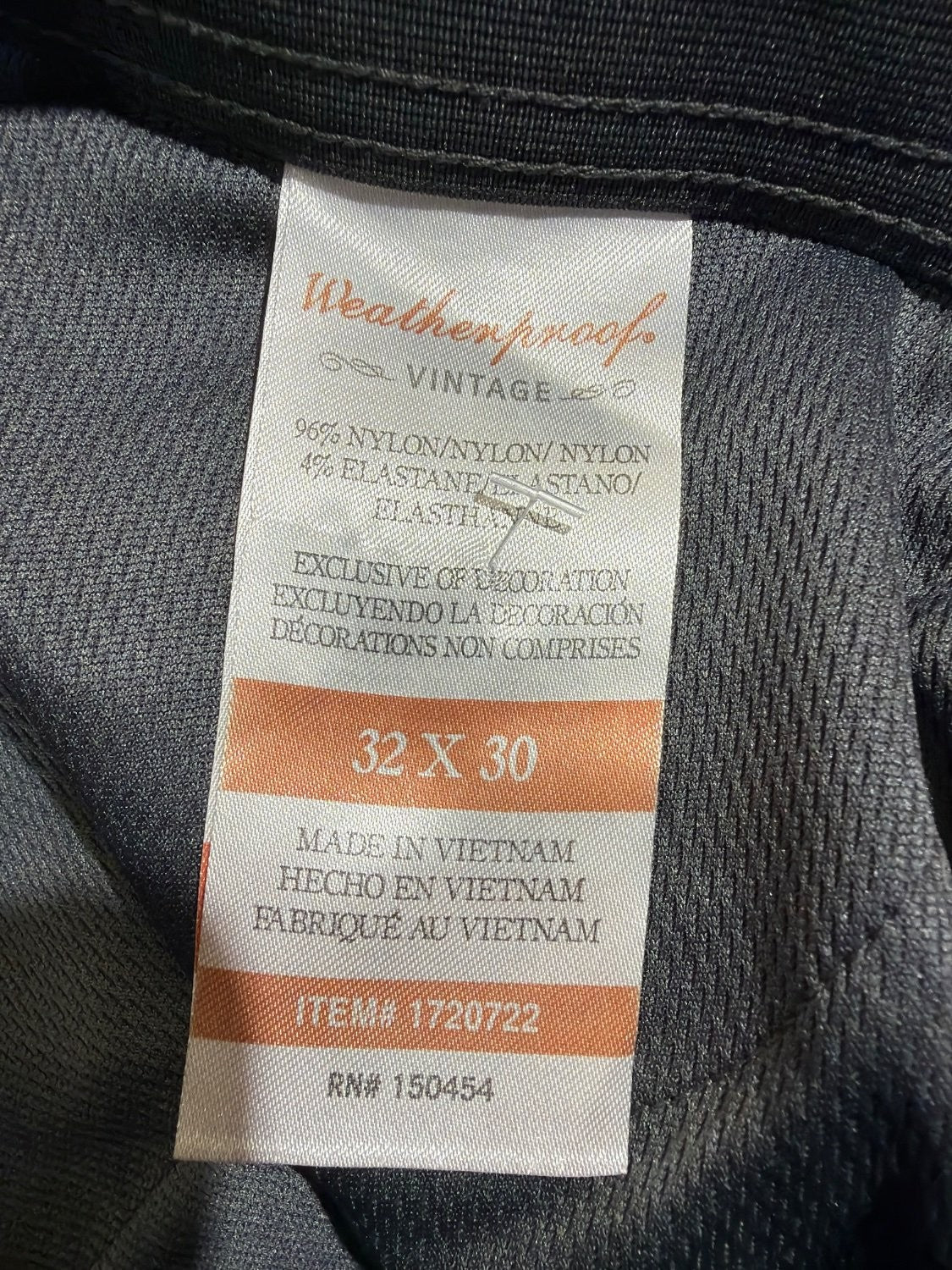 EU 32 Weatherproof Vintage Men's 32x30 Performance Stretch Chino Pants Gray