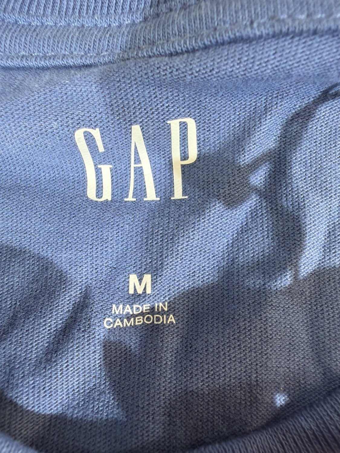 Gap 1969 Arch Logo Graphic T-Shirt Men Size M Blue Cotton Blend Crew Neck NWT