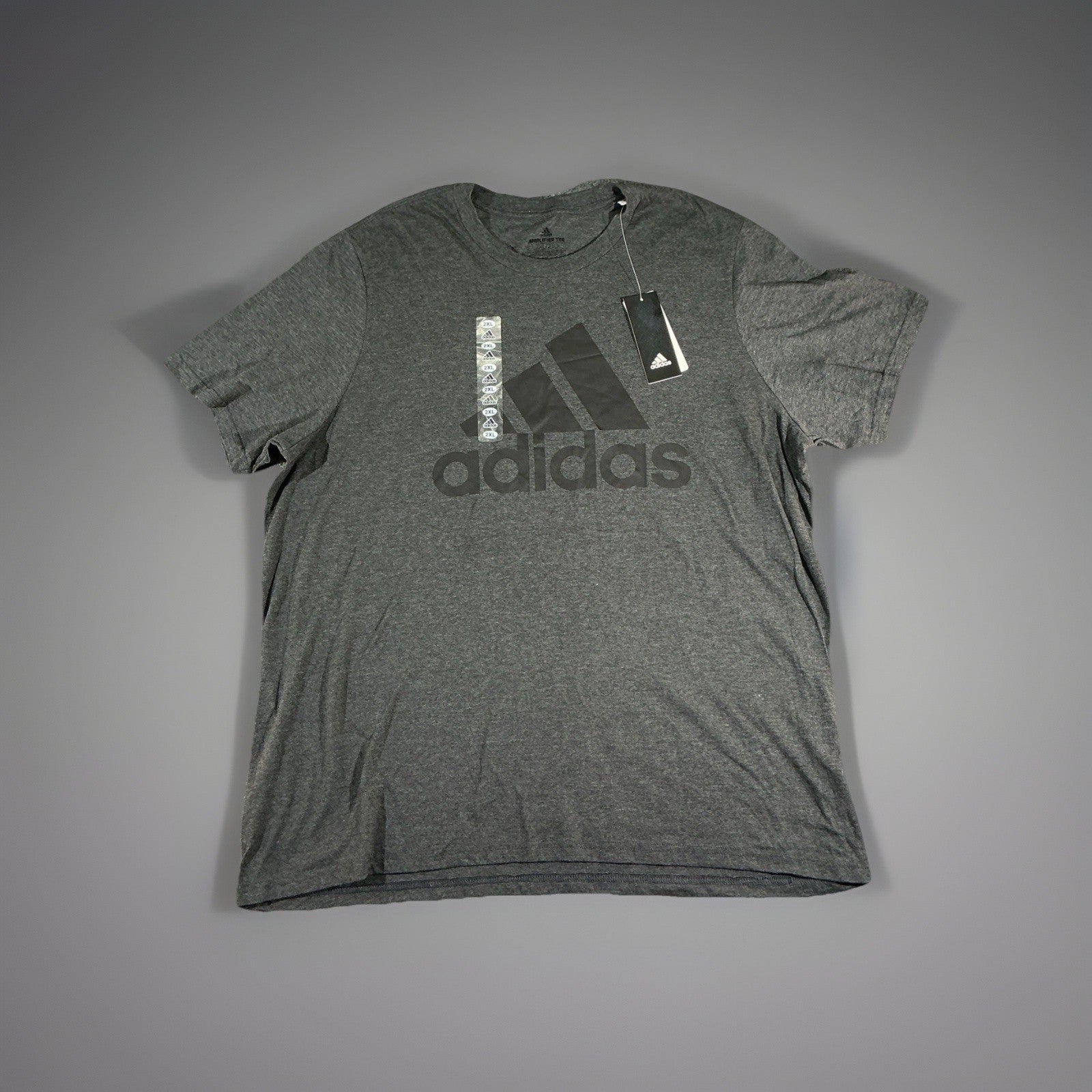 adidas Mens Size 2XL Essentials Single Jersey Big Logo T-Shirt. Big & Tall NWT!