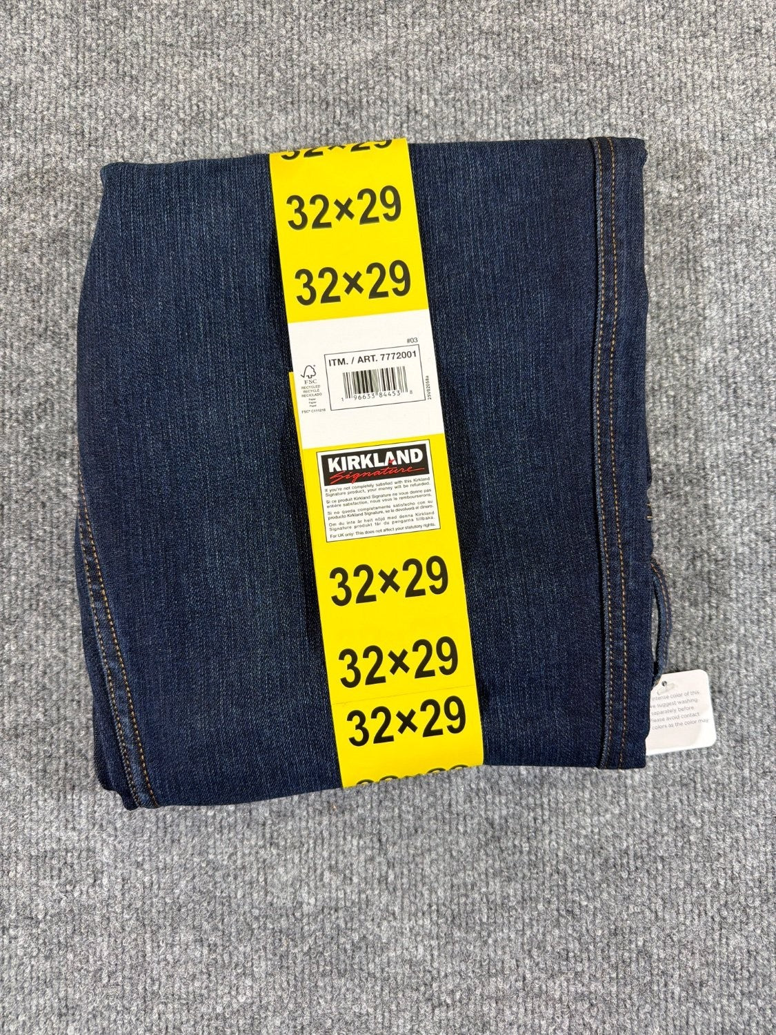 Kirkland Signature Mens Jeans 32x29 Straight Fit Comfort Stretch Denim Blue