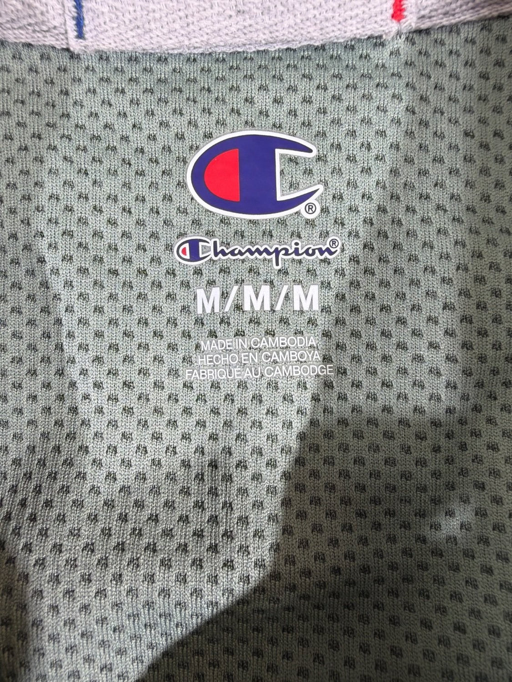 Champion Men's Performance T-Shirt Medium Gray Heathered Mesh Raglan Crew Neck M