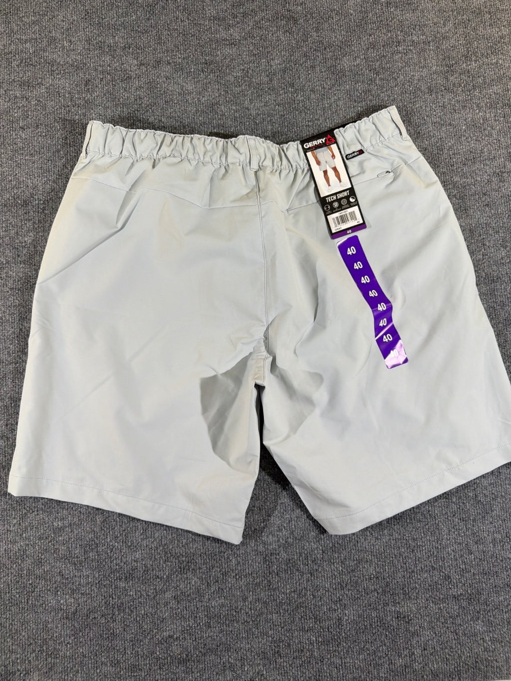Gerry Tech Short Men's Size 40 Gray Chino Hiking Golf Shorts Stretch UPF 1641001